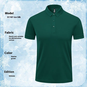 Summer Ice Silk Polo Shirt Overalls