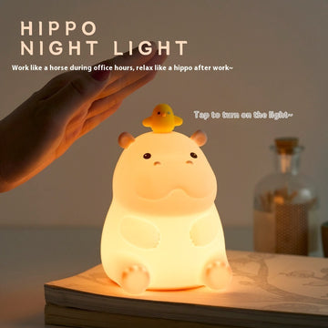 Creative Bedside Lamp USB Rechargeable Desktop Colorful Color Changing Atmosphere Silicone Pat Night Light