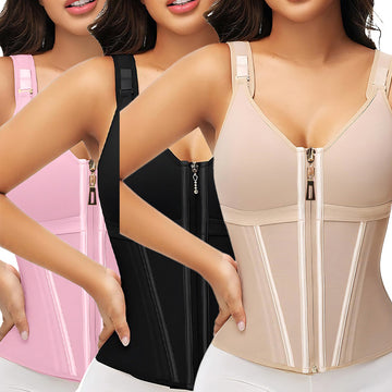 Shaping Corset Women's Outer Wear Girdle Fitness Waistband Abdominal Vest Zipper Body Shaping Top