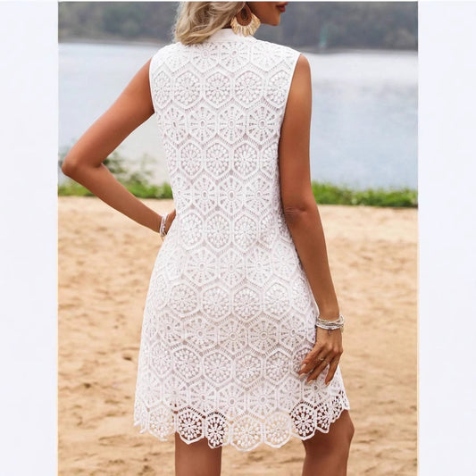 Summer New European And American Fashion Vacation Lace Dress