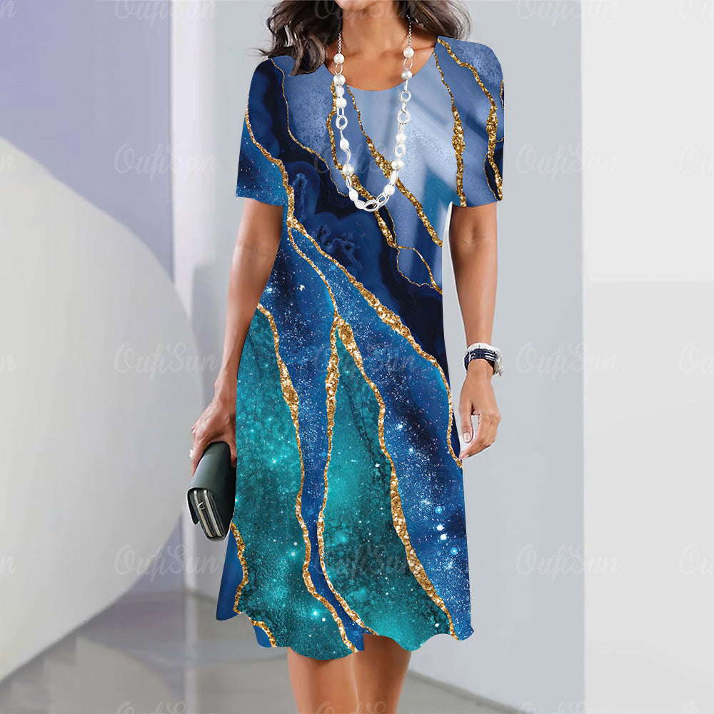 Women's Graphic Printing Elegant And Beautiful Mini Skirt