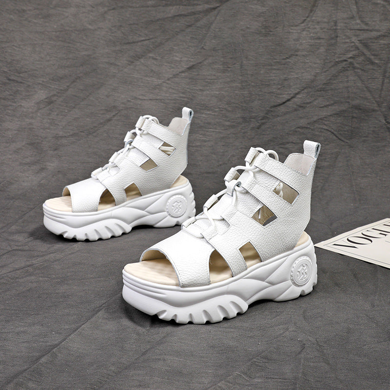 Women&#039;s Wedge Sandals 2023 New Summer All-Match Fairy Style Skirt Flat Open Toe Romance Shoes