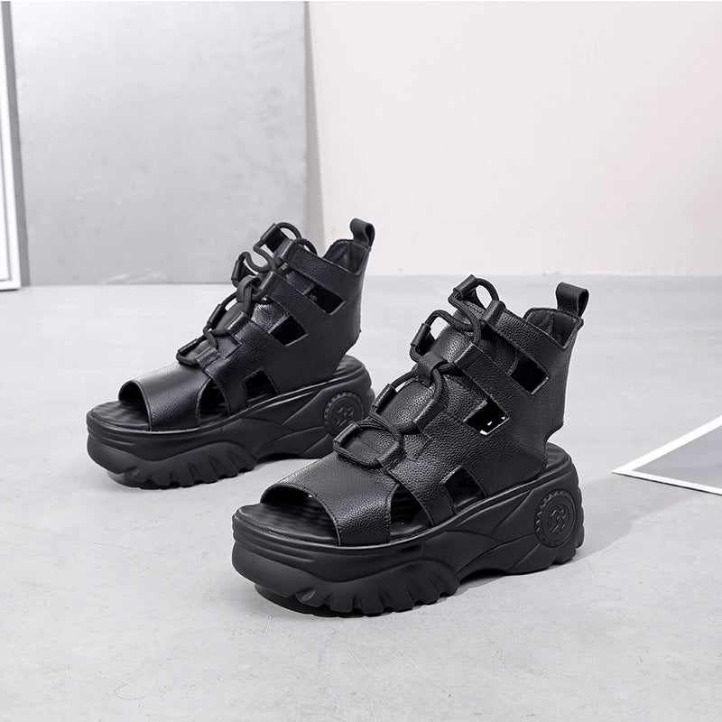 Women&#039;s Wedge Sandals 2023 New Summer All-Match Fairy Style Skirt Flat Open Toe Romance Shoes