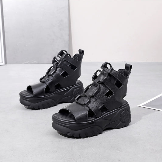 Women&#039;s Wedge Sandals 2023 New Summer All-Match Fairy Style Skirt Flat Open Toe Romance Shoes